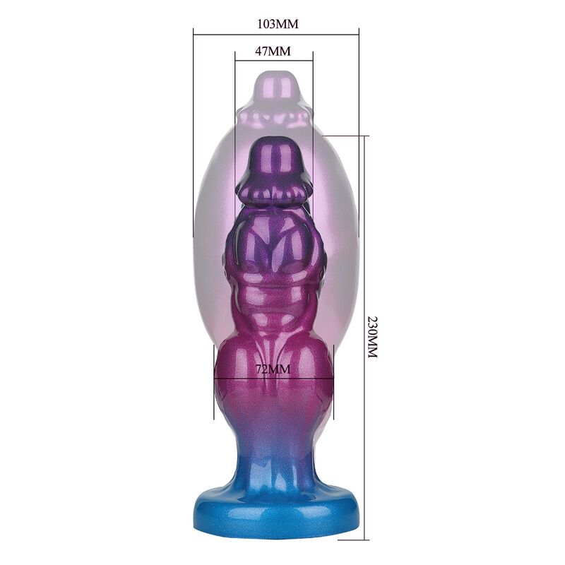 POWER MONSTERS - RIFT TITAN BICOLOR INFLATABLE FANTASY SILICONE DILDO 24 CM Ø 5 CM
