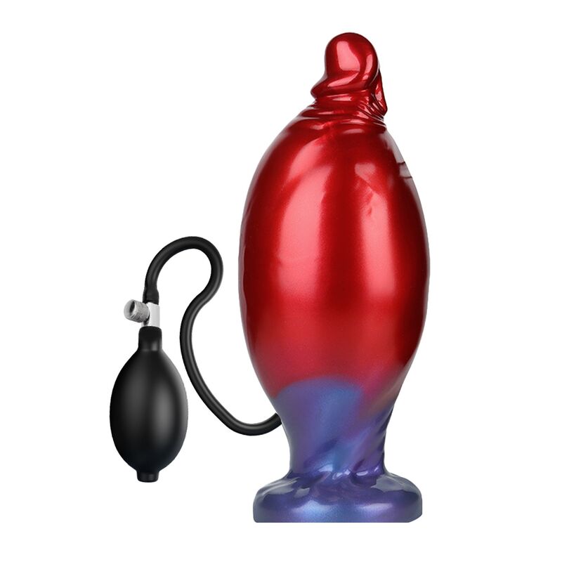 img_229141_32d2a3645fa401b7b35b3aa3ae4c1d5e_1.jpg POWER MONSTERS - SHADOW BEHEMOTH BICOLOR INFLATABLE FANTASY SILICONE DILDO 22 CM Ø 5 CM