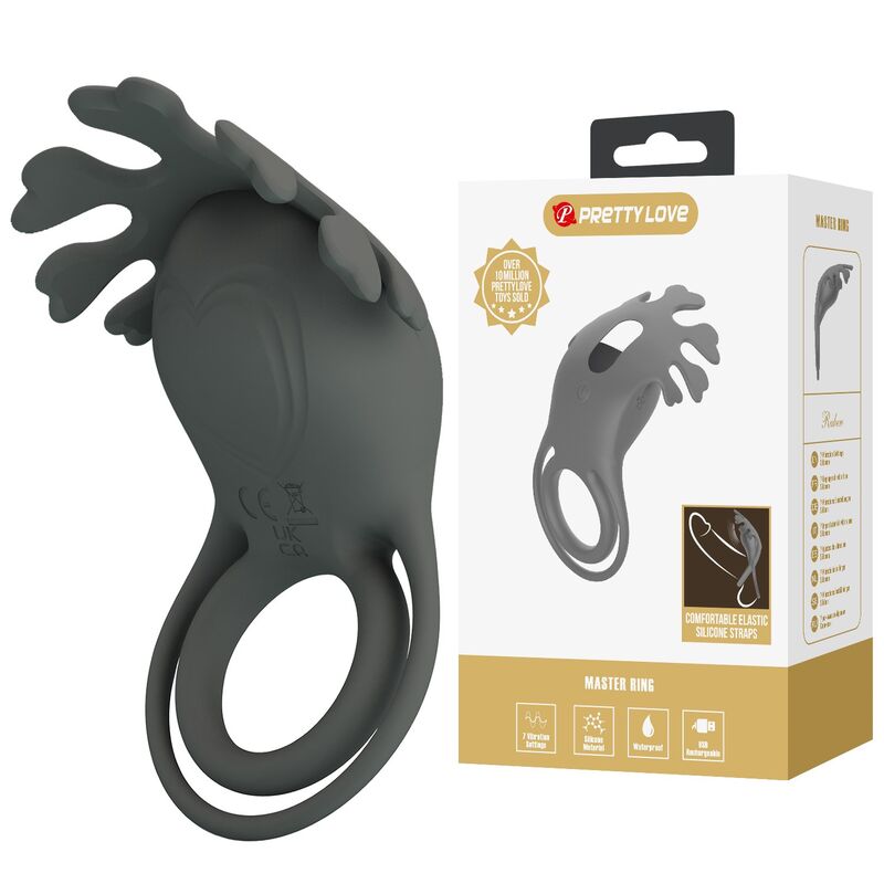 img_229312_65350fb3a40bbc2d73e51ec5e499c328_1.jpg PRETTY LOVE - RECHARGEABLE VIBRATING RING WITH STIMULATOR