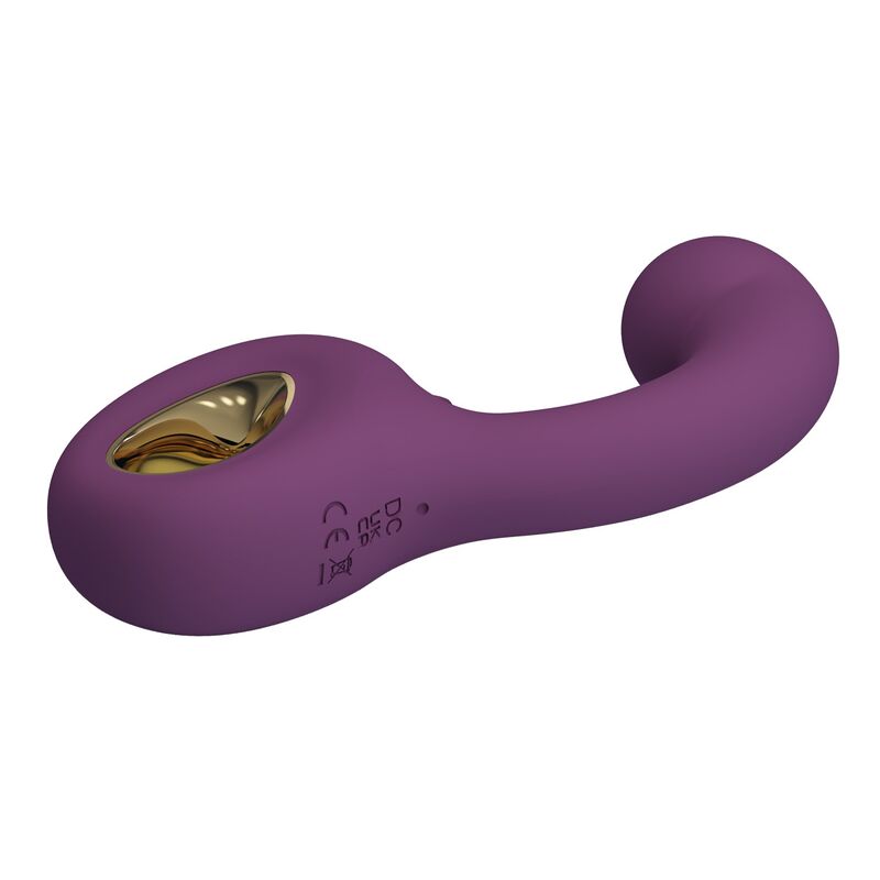 PRETTY LOVE - BRYNNLEE RECHARGEABLE VIBRATOR WITH ORAL STIMULATOR 10 VIBRATIONS  5 LICKING FUNCTIONS PURPLE