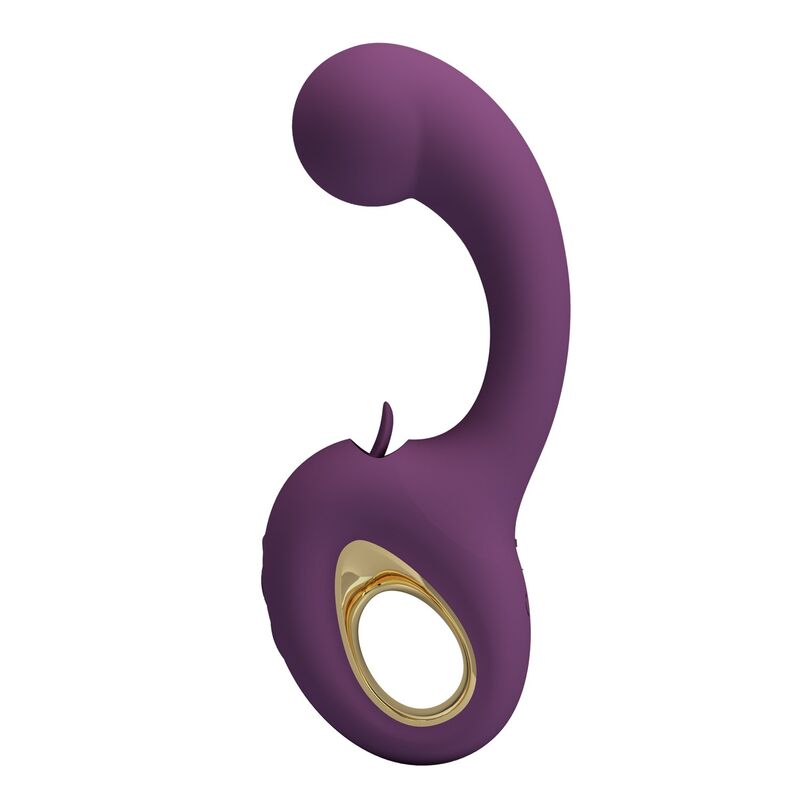 PRETTY LOVE - BRYNNLEE RECHARGEABLE VIBRATOR WITH ORAL STIMULATOR 10 VIBRATIONS  5 LICKING FUNCTIONS PURPLE