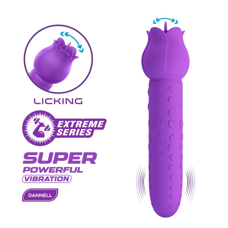 img_229480_f46165dabb34eadfb886260c3361b0a0_1.jpg PRETTY LOVE - DANNELL RECHARGEABLE ORAL AND CLITORAL STIMULATOR VIBRATOR PURPLE