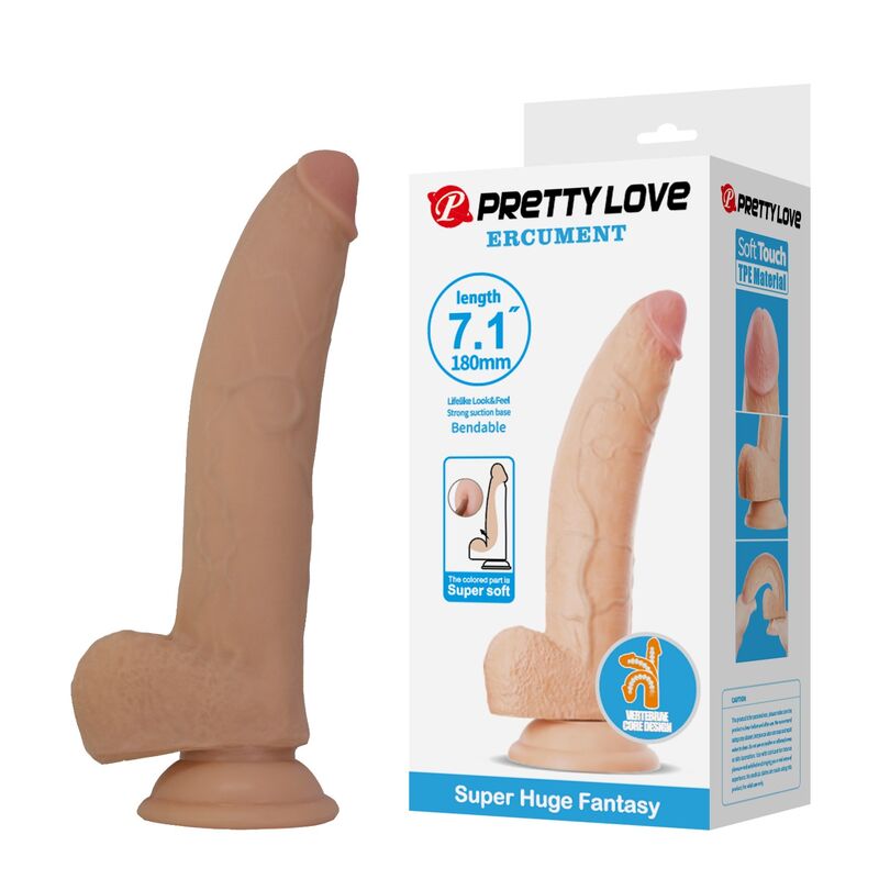 img_229540_06b17eb3d11a47d2f575efdfe45d2e1f_1.jpg PRETTY LOVE - ELLCUMENT REALISTIC FLEXIBLE DILDO 18 CM Ø 4.5 CM TPE NATURAL