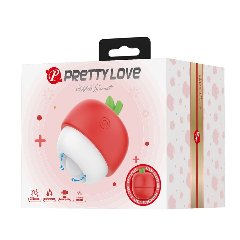PRETTY LOVE - RECHARGEABLE TONGUE EFFECT CLITORAL STIMULATOR RED