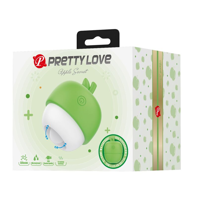 PRETTY LOVE - RECHARGEABLE TONGUE EFFECT CLITORAL STIMULATOR GREEN