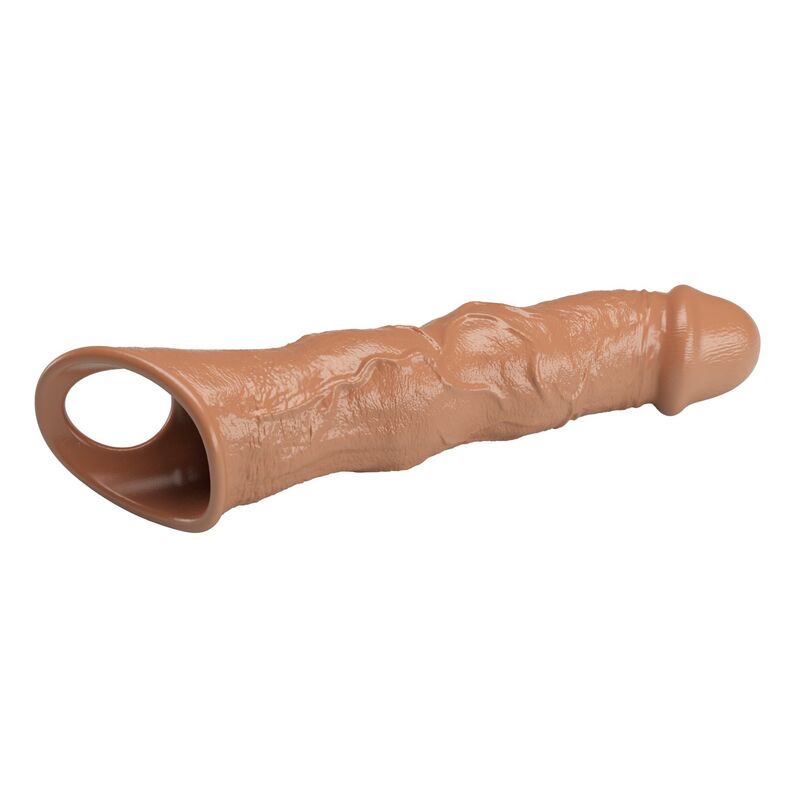 img_229656_76cb1178bdd4febaabca8b7a39e94f6d_1.jpg PRETTY LOVE - ADJUSTABLE PENIS EXTENSION SLEEVE 28 CM Ø 4.5 CM BROWN