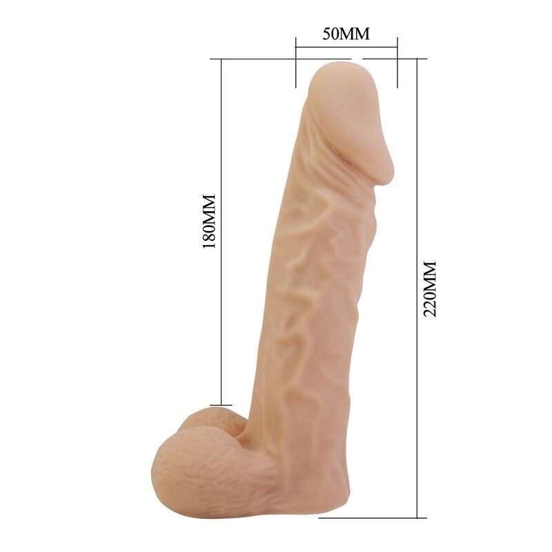 PRETTY LOVE - JOLYON HARNESS WITH FLEXIBLE DILDO 22 CM Ø 4.8 CM NATURAL