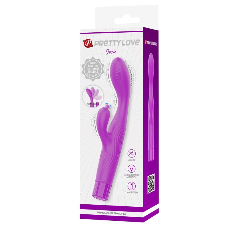 PRETTY LOVE - JENE DUAL STIMULATION G-SPOT AND CLITORAL VIBRATOR PURPLE