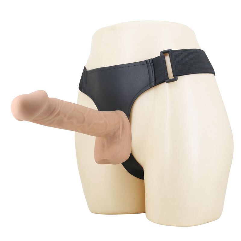 PRETTY LOVE - KASPAR HARNESS WITH FLEXIBLE DILDO 21 CM Ø 5 CM NATURAL