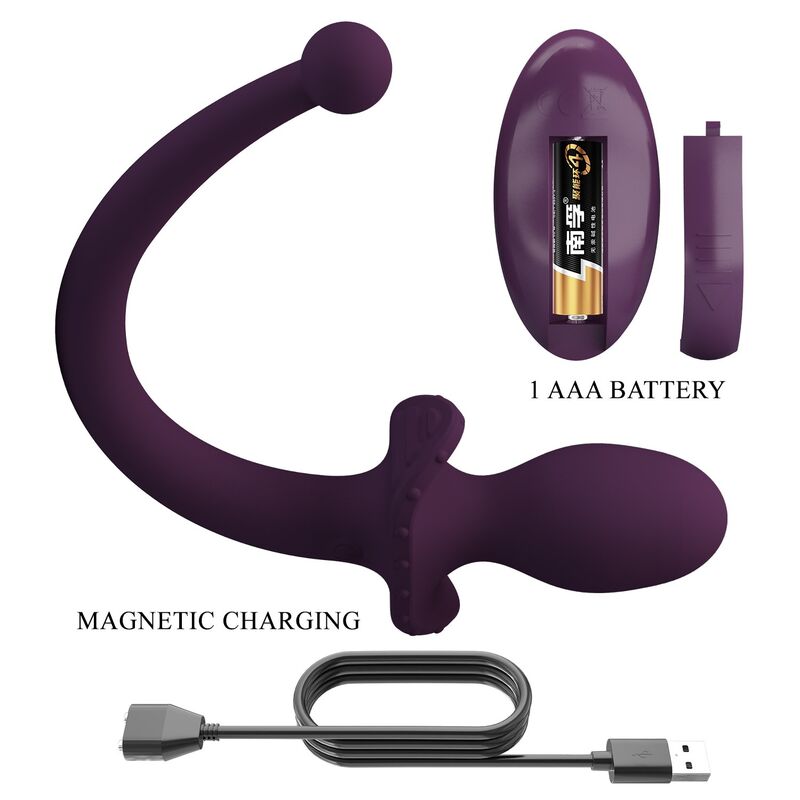img_229927_af6c174d9fcf5d961118e56b1b868277_1.jpg PRETTY LOVE - LIOEA VIBRATING ANAL PLUG WITH TAIL 12 FUNCTIONS PURPLE REMOTE CONTROL