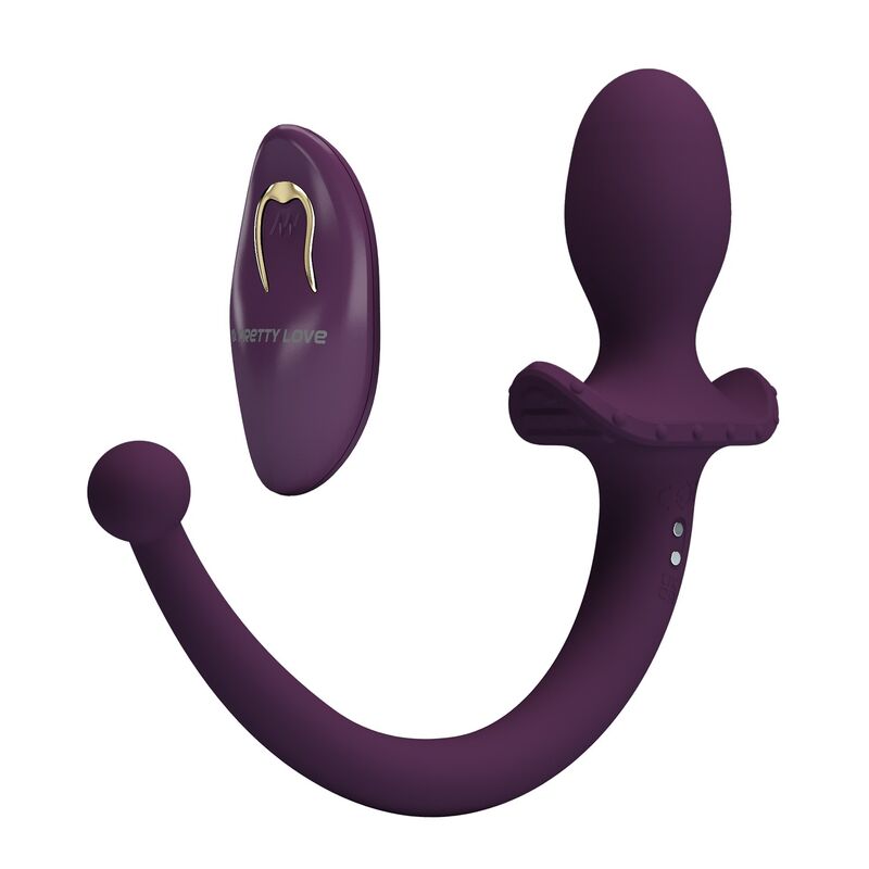 img_229928_97a55e8908c76e4013a32e1405b8c33b_1.jpg PRETTY LOVE - LIOEA VIBRATING ANAL PLUG WITH TAIL 12 FUNCTIONS PURPLE REMOTE CONTROL