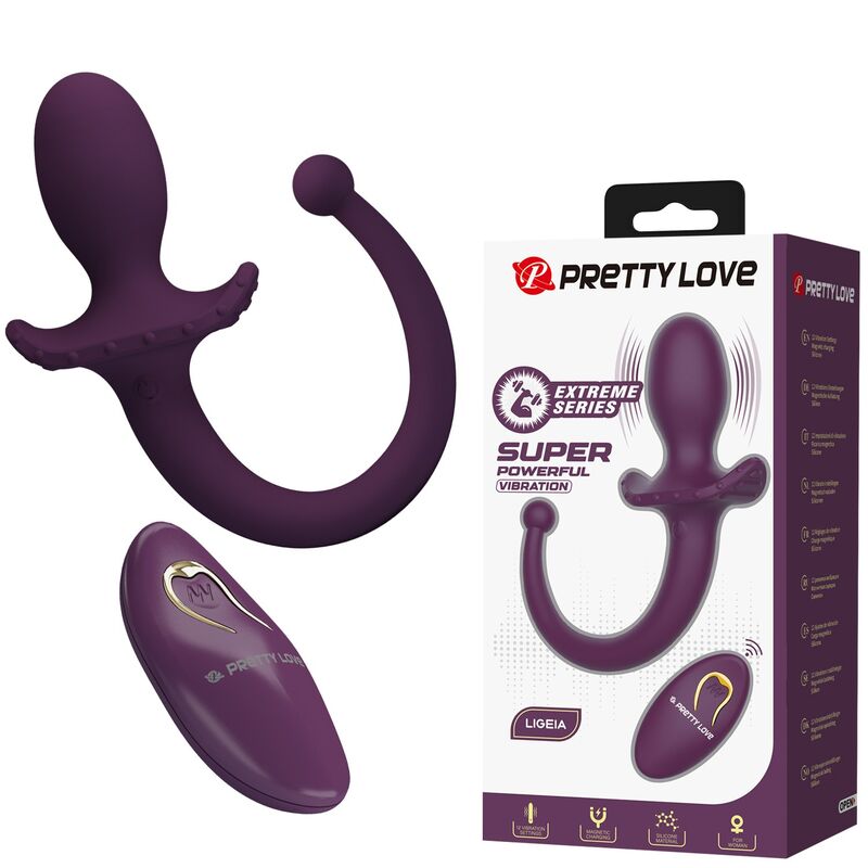 img_229931_d5f7c703e3cee244b0268a4d19970b79_1.jpg PRETTY LOVE - LIOEA VIBRATING ANAL PLUG WITH TAIL 12 FUNCTIONS PURPLE REMOTE CONTROL