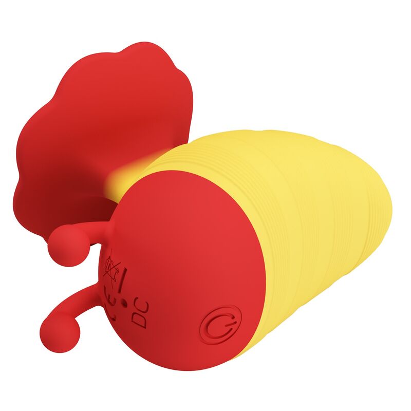 PRETTY LOVE - LITTLE BEE RECHARGEABLE CLITORAL STIMULATOR 7 MODES RED/YELLOW