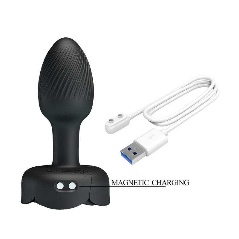 img_230410_effa24d9bf9b63a73169ac3e519e322a_1.jpg PRETTY LOVE - RECHARGEABLE VIBRATING ANAL PLUG 10 MODES BLACK