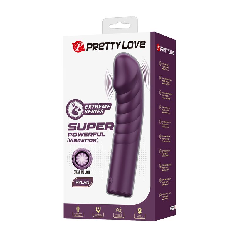 PRETTY LOVE - RYLAND RECHARGEABLE VIBRATOR 10 FUNCTIONS PURPLE