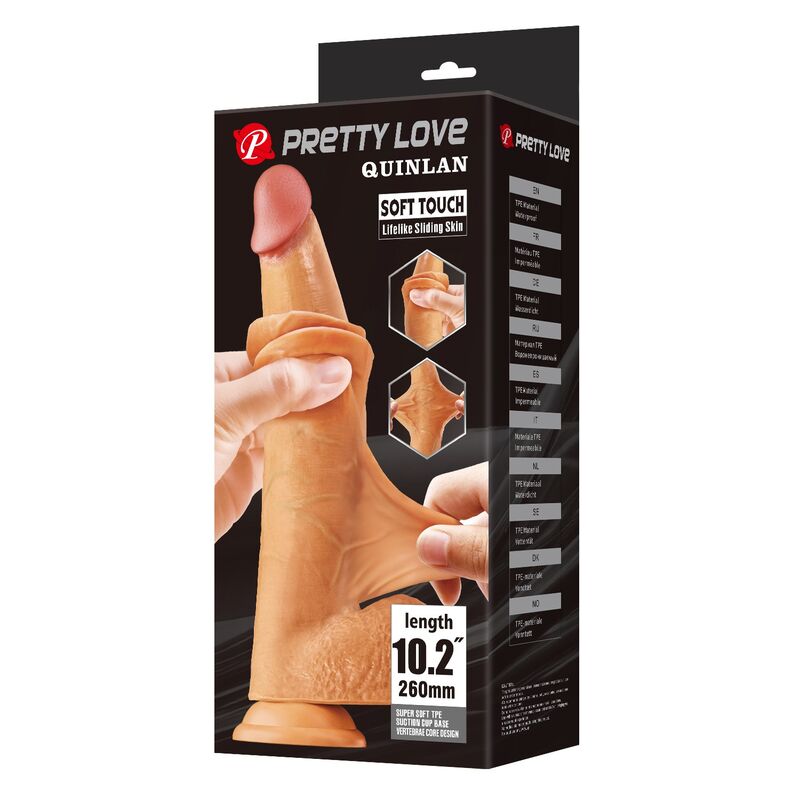 PRETTY LOVE - QUINLAN REALISTIC DILDO 26 CM Ø 5.5 CM NATURAL