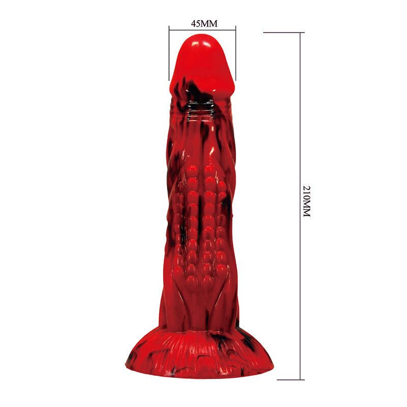 img_232122_5fa5fccc5248401eb58446cf02673dfd_1.jpg POWER MONSTERS - MINOTAUR FANTASY DILDO WITH SUCTION CUP 21 CM Ø 5 CM RED BLACK