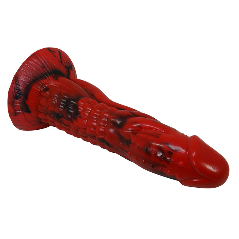 img_232126_d2c93b30f9dfd9076024faa0f1fb15e0_1.jpg POWER MONSTERS - MINOTAUR FANTASY DILDO WITH SUCTION CUP 21 CM Ø 5 CM RED BLACK