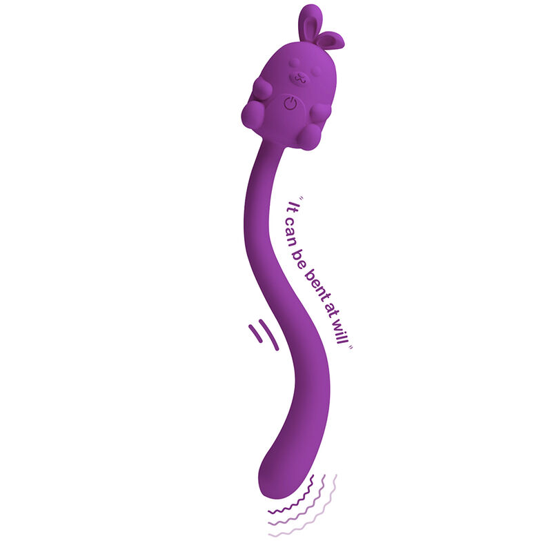 img_232201_25552fc2389145022b59716d22a561c2_1.jpg PRETTY LOVE - CUTE BUNNY FLIRTING STICK FLEXIBLE VIBRATOR USB RECHARGEABLE PURPLE