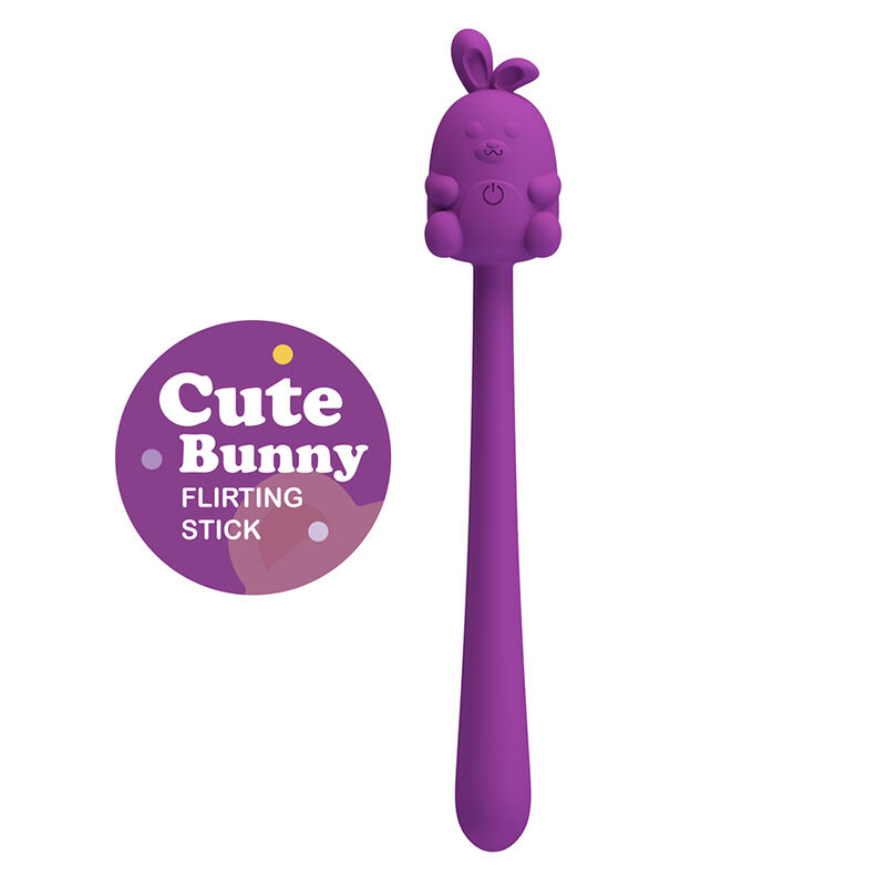 img_232206_f4ed32719f288261817ef40832dc9c0f_1.jpg PRETTY LOVE - CUTE BUNNY FLIRTING STICK FLEXIBLE VIBRATOR USB RECHARGEABLE PURPLE