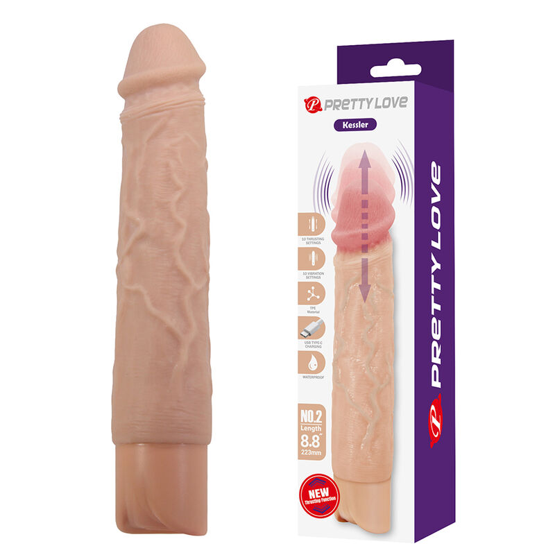 img_234406_26ce89f81ff1b1f985119196300a1d97_1.jpg PRETTY LOVE - KESSLER REALISTIC VIBRATING DILDO WITH 10 VIBRATION MODES AND 10 THROWS, 22 CM NATURAL