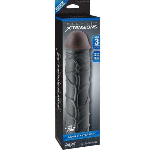img_25226_6de30b40ce4b01e86ffa6a28e8c8a919_1.jpg FANTASY X- TENSIONS - MEGA 3 EXTENSIÓN NEGRO PARA EL PENE