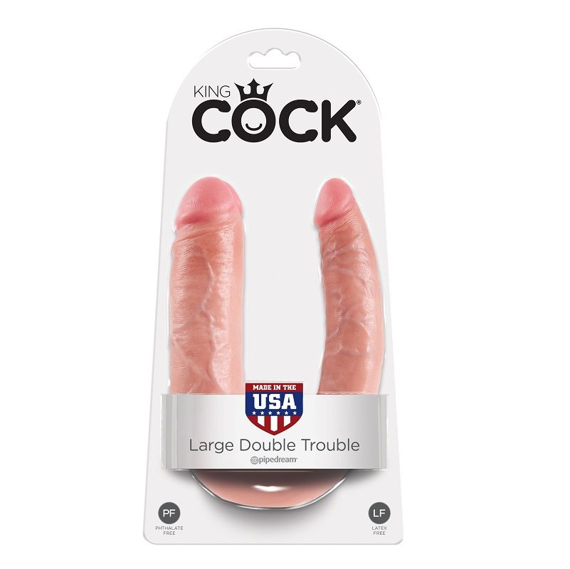 img_29479_865c2fe4e5b20a4af53a79063ba4c7fe_1.jpg KING COCK - U-SHAPED LARGE DOUBLE TROUBLE FLESH 17.8 CM