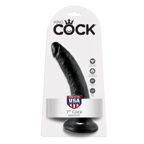 img_29538_c059cfa5d015eab266fa113b2e0b80e4_1.jpg KING COCK - 7 DILDO BLACK 17.8 CM
