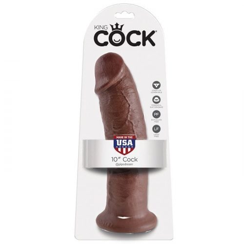 img_29587_bb3306b19042a3443fd859223c558e3c_1.jpg KING COCK - 10 PENE MARRÓN 25.4 CM