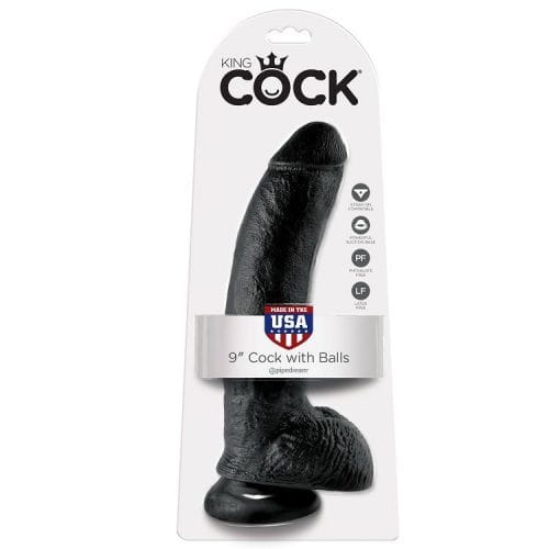 img_29633_6fbf91746123f151e5b9b3e11b37b717_1.jpg KING COCK - DILDO BLACK WITH BALLS 22.9 CM