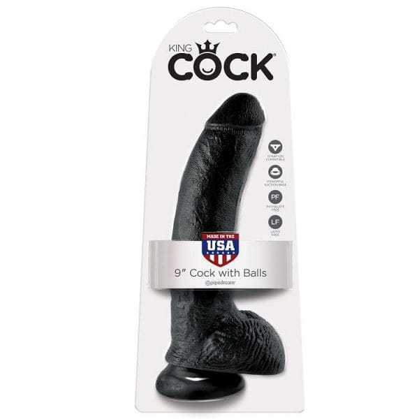 img_29633_6fbf91746123f151e5b9b3e11b37b717_1.jpg KING COCK - DILDO BLACK WITH BALLS 22.9 CM