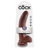 KING COCK - 9 PENE REALÍSTICO MARRÓN 22.9 CM