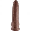 KING COCK - 9 PENE REALÍSTICO MARRÓN 22.9 CM