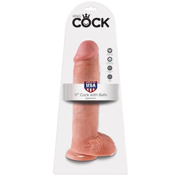 KING COCK - 11 PENE REALÍSTICO NATURAL 28 CM
