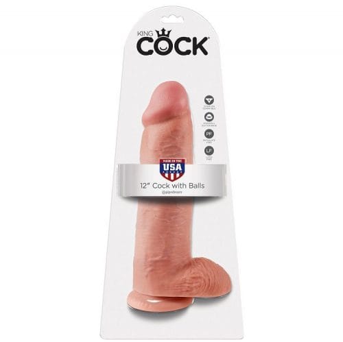 KING COCK - 12 PENE REALÍSTICO NATURAL 30.48 CM