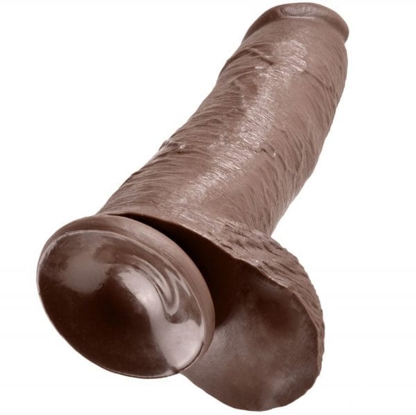 img_29684_7a9e336a039d4587064434620b977800_1.jpg KING COCK - DILDO BROWN WITH BALLS 30.48 CM