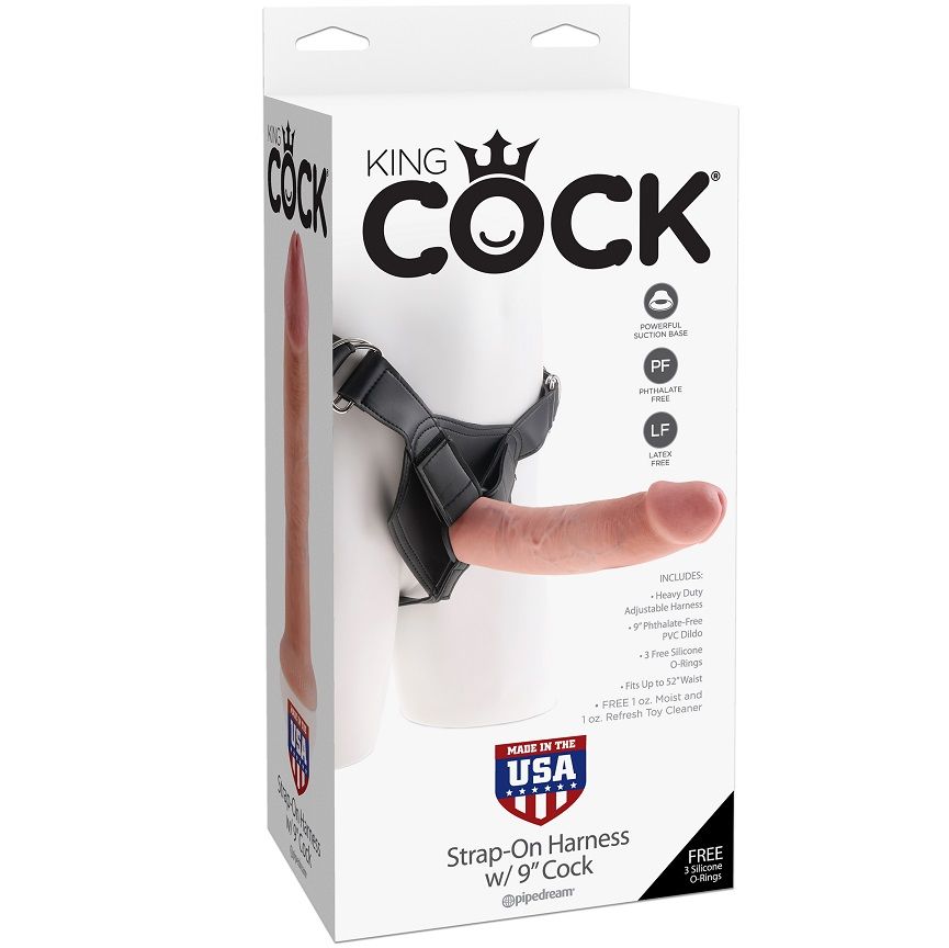 img_35753_b6b8b6748a55600dcf41fe79fe59687d_1.jpg KING COCK - HARNESS CON PENE REALÍSTICO NATURAL 22.9 CM