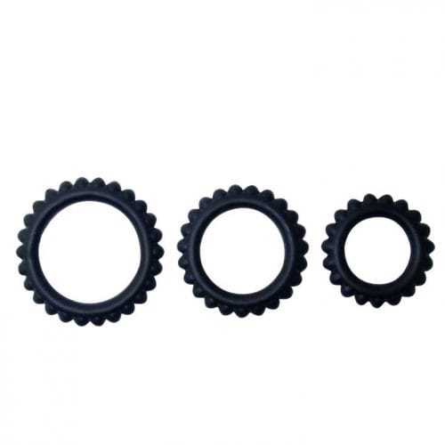 img_41864_768d4ec2c79a30fc2c1fe77e0b374e4c_1.jpg BAILE - TITAN SET 3 PCS COCK RING BLACK 2.8 + 2.4 + 1.9 CM