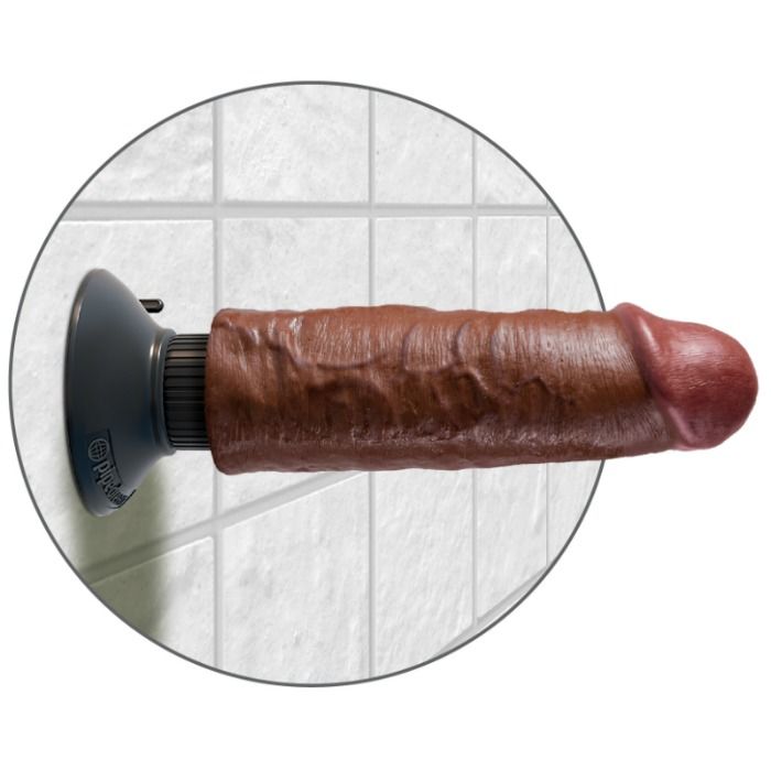 img_45010_8301a727f45063227f7a885844b7b7fd_1.jpg KING COCK - DILDO VIBRADOR MARRÓN 15.24 CM