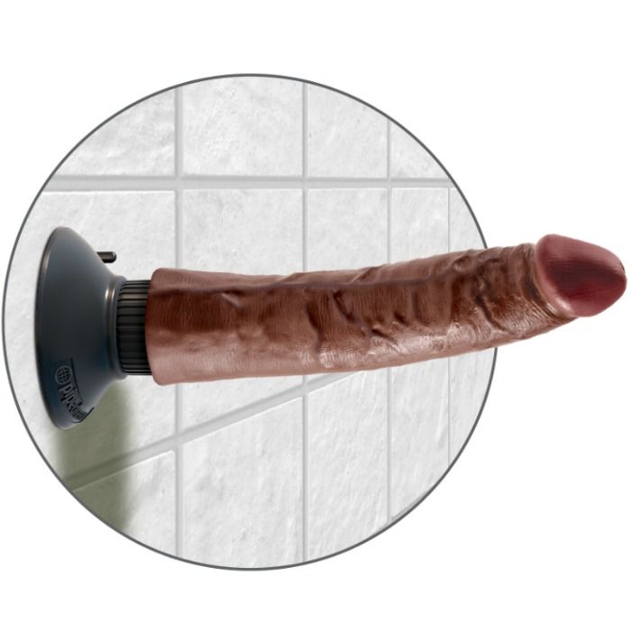 img_45024_bb4af40a1501e0809cdafe618464f5e1_1.jpg KING COCK - DILDO VIBRADOR MARRÓN 17.78 CM