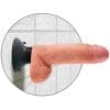 KING COCK - DILDO VIBRADOR CON TESTÍCULOS 17.78 CM NATURAL