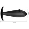 PRETTY LOVE - PLUG ANAL SILICONA FORMA PENE NEGRO