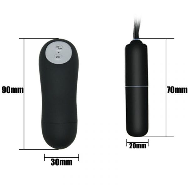 BAILE - TANGA CON BALA VIBRADORA Y CONTROL REMOTO NEGRO