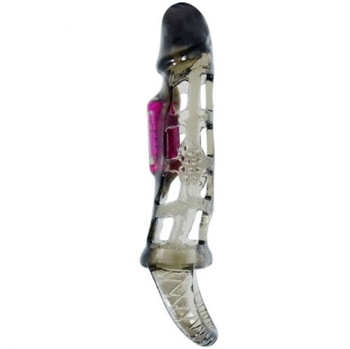img_50487_ef8d4fbe45dedfd6fc26359271d42881_1.jpg BAILE - FUNDA EXTENSORA PENE CON VIBRACIÓN Y STRAP 13.5 CM