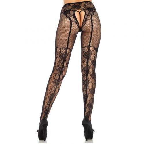 img_60890_d0ef86992bfbc83b768f4156d3f00ddc_1.jpg LEG AVENUE - MEDIAS ALTAS CON ABERTURA TRASERA DISEÑO FLORAL TALLA ÚNICA
