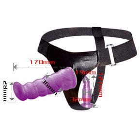 img_6210_47a1cb5405154dbf57d049cab7ef49cf_1.jpg BAILE - ARNÉS ANAL Y VAGINAL FEMENINO LILA PUNTO G 17 CM