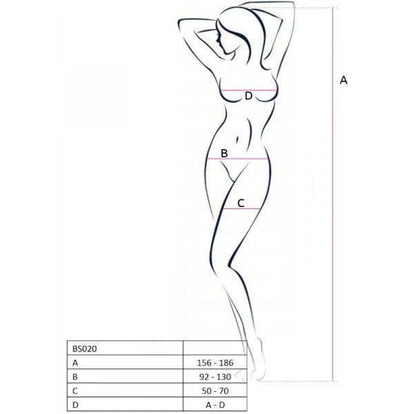 img_63429_a0dffbee488175f14b386b9e44411010_1.jpg PASSION - WOMAN BS020 BODYSTOCKING BLANCO TALLA ÚNICA