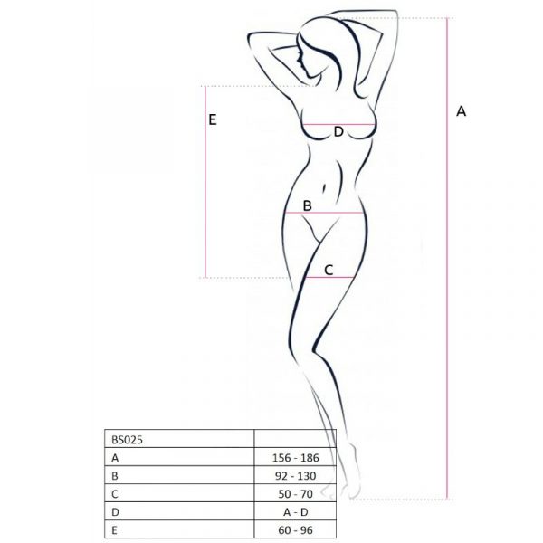 PASSION - WOMAN BS025 BODYSTOCKING ESTILO VESTIDO BLANCO TALLA ÚNICA