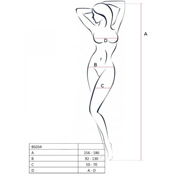 img_63509_91907f5d3108f62c029c6c756c9a0bf0_1.jpg PASSION - WOMAN BS034 BODYSTOCKING BLANCO TALLA ÚNICA
