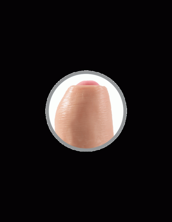 KING COCK - DILDO REALÍSTICO UNCUT NATURAL 15 CM